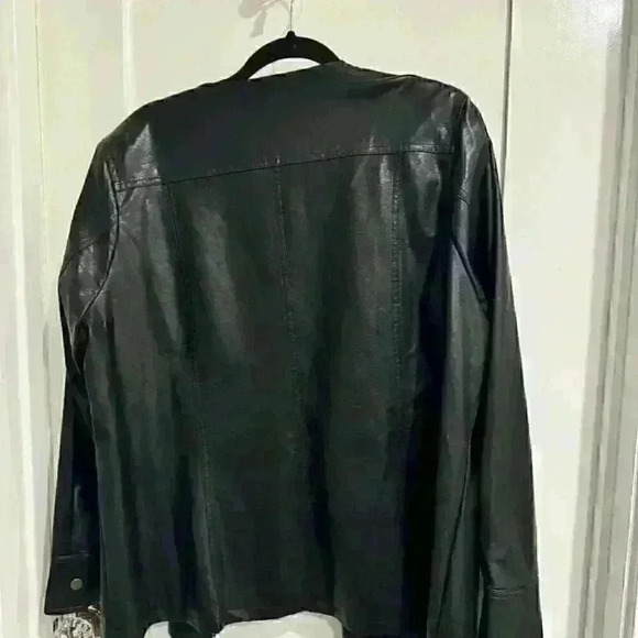 Belle by Kim Gravel Women's Jacket Sz 1X Faux Leather - Picture 2 of 5